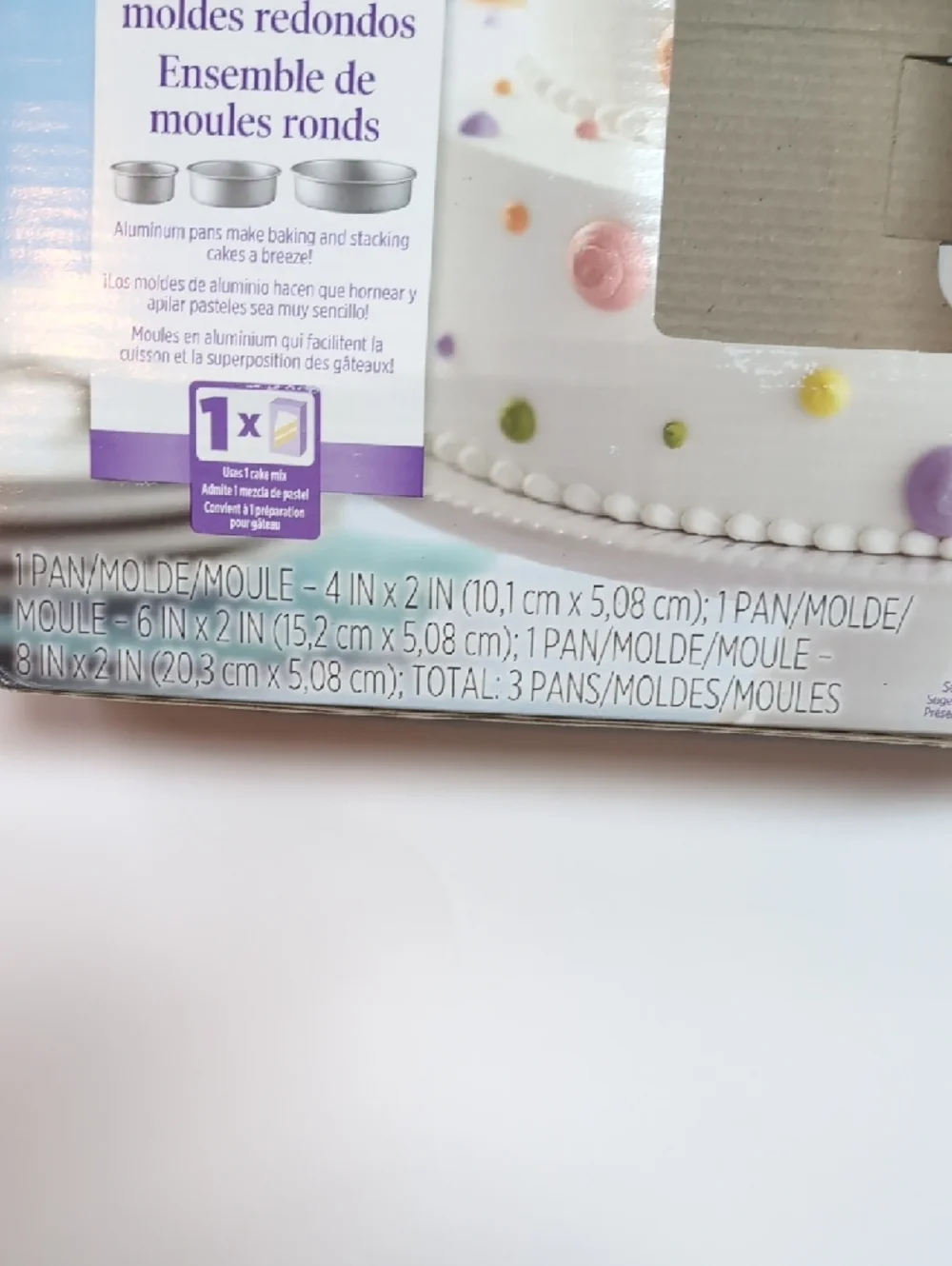 Wilton Tiered Trio Round Pan Set - Purple and Silver